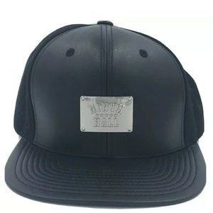 Zumiez Ninth Hall Plaque Faux Leather Black Snapback Hat Hip Hop Skateboard